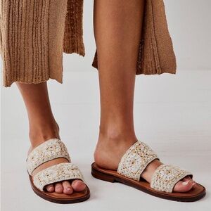 NWOB Free People Juliet Crochet Slides
